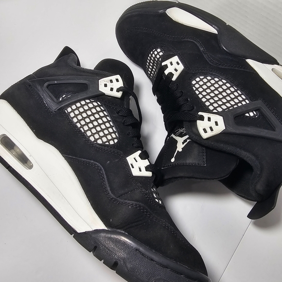 Air Jordan 4 Retro White Thunder (GS) Black/White-Black FQ8213-001 Size 7Y - Picture 6 of 14